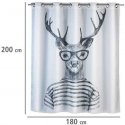 Mr Deer shower curtain, textile, 180x200 cm, WENKO Mr Deer shower curtain, textile, 180x200 cm, WENKO