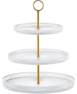 Three-tier cake stand For curly hair 29 cm gold AMBITION