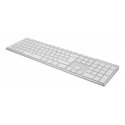 Deltaco TB-402 klaviatuur Universaalne USB + Bluetooth QWERTY Hõbe, Valge Deltaco TB-402 klaviatuur Universaalne USB + Bluetooth QWERTY Hõbe, Valge