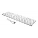 Deltaco TB-402 klaviatuur Universaalne USB + Bluetooth QWERTY Hõbe, Valge Deltaco TB-402 klaviatuur Universaalne USB + Bluetooth QWERTY Hõbe, Valge