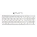 Deltaco TB-402 keyboard Universal USB + Bluetooth QWERTY Silver, White Deltaco TB-402 keyboard Universal USB + Bluetooth QWERTY Silver, White