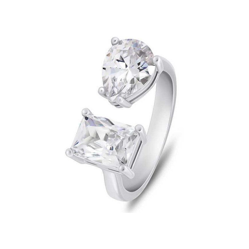 Brilio Silver Brilio Silver Sparkling silver ring with clear zircons RI070W