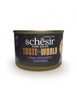 Schesir 22115503 Brown rice, Cālis, Dārzeņiem, Kokosriekstu piens Pieaudzis suns 150 g