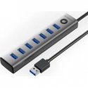 Orico CL7U-U3 hub 7x USB-A 3.0 + USB-C 5V|3A 1m - gray Orico CL7U-U3 hub 7x USB-A 3.0 + USB-C 5V|3A 1m - gray