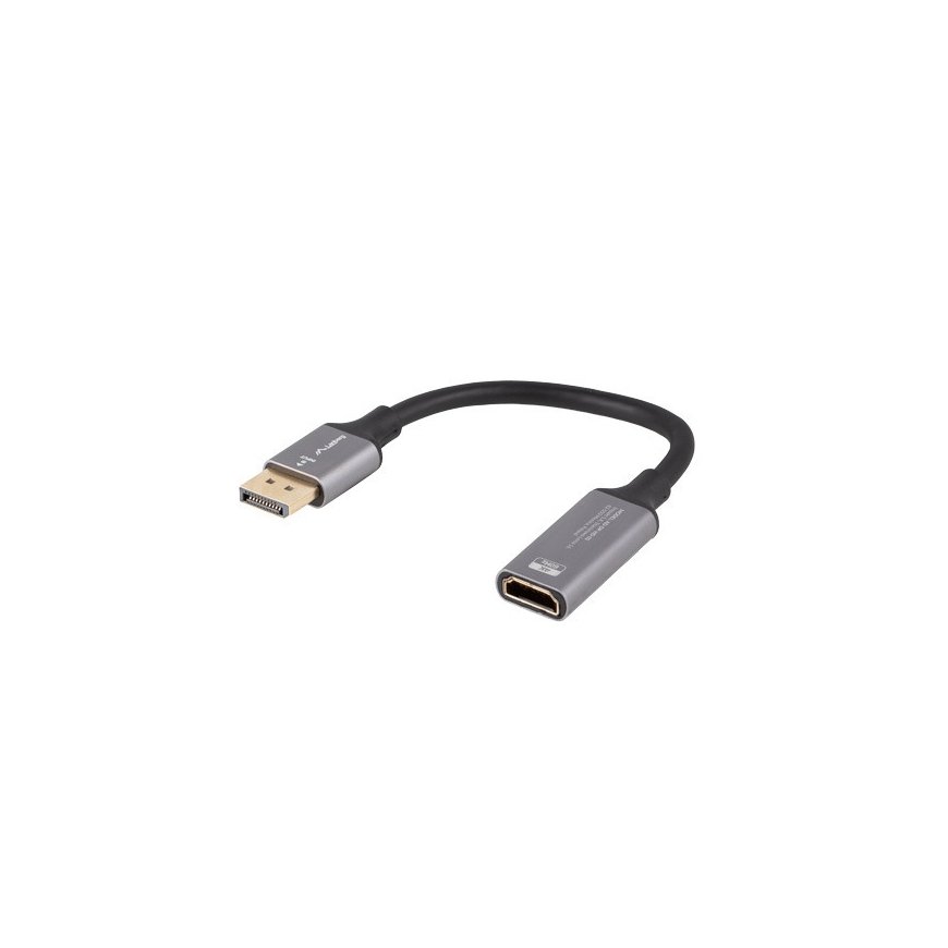 Lanberg AD-DP-HD-02 видео кабель адаптер 0,2 m DisplayPort HDMI Серебристый