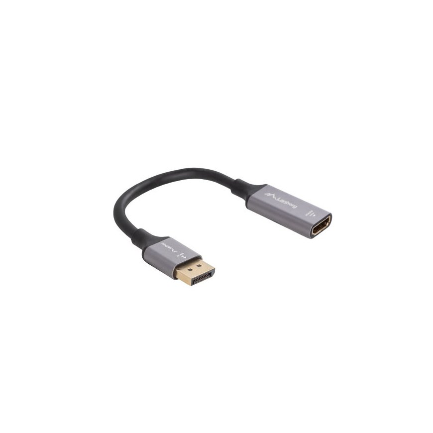 Lanberg AD-DP-HD-02 video kabeļu aksesuārs 0,2 m DisplayPort HDMI Sudrabs – 3