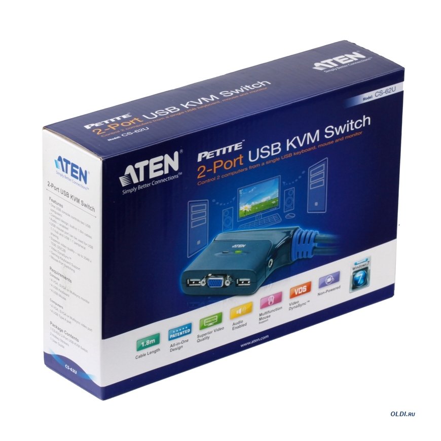 ATEN CS62U-A7 KVM switch Black – 3