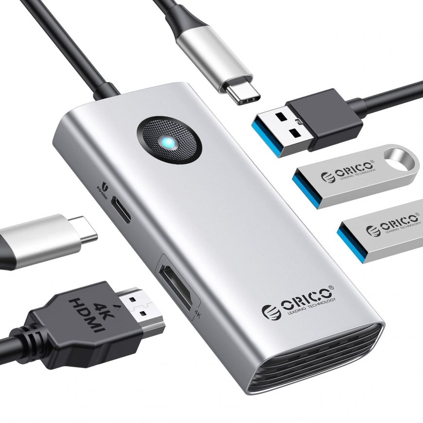 Orico PW11-5P USB-C Hub Docking Station 1x USB-A 3.0 + 2x USB-A