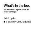 HP 30A, Оригинальный лазерный картридж LaserJet, Черный