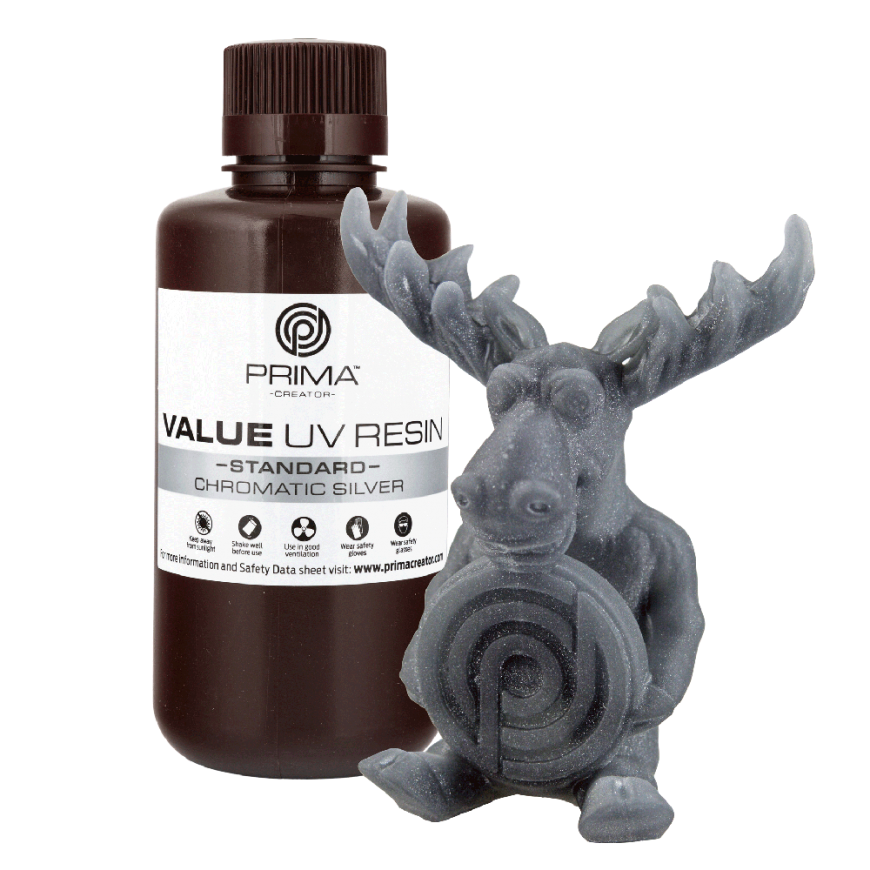 PrimaCreator Value UV/DLP resin - 500ml - Chromatic Silver