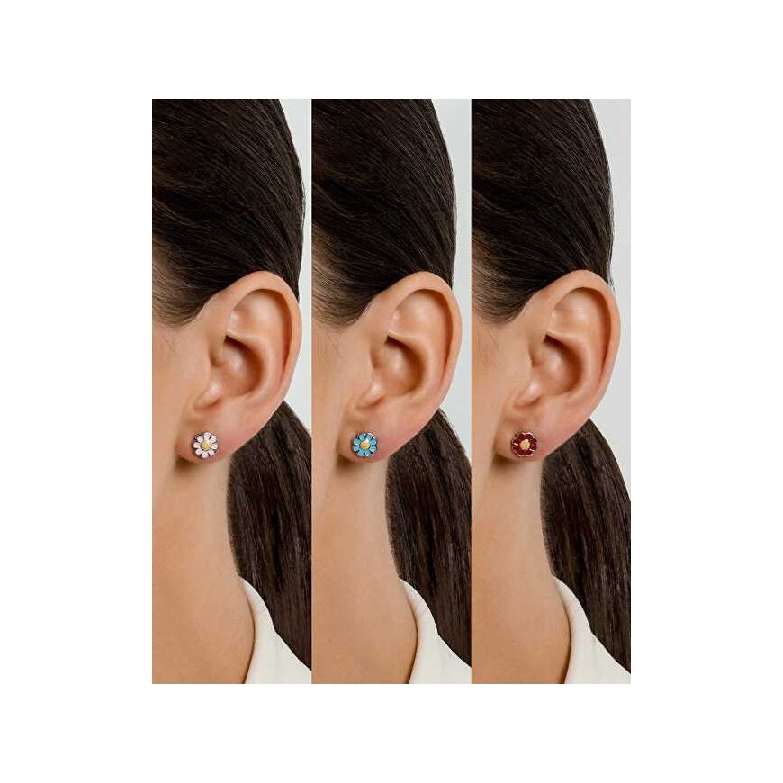 Brilio Silver Fun Hopeakorvakorut Kukat EA710WLB – 4