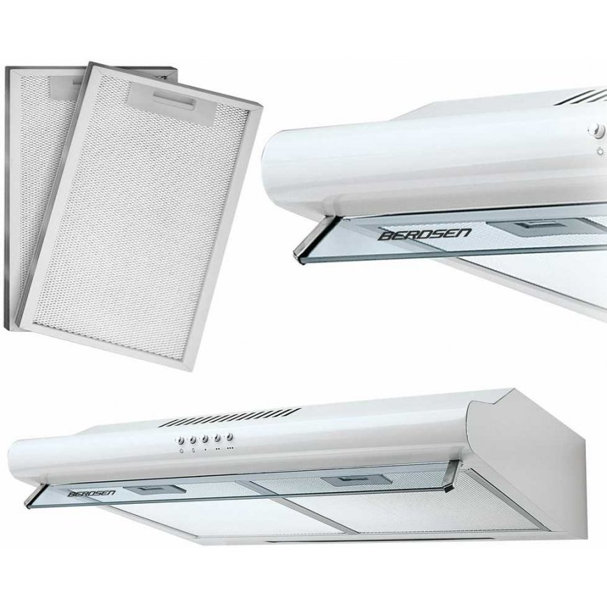 Cooker hood under the cabinet - 60 cm Berdsen BE-10-A absorber white
