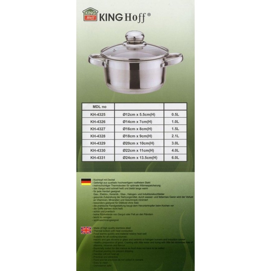 King Hoff kattila kannella 14cm KINGHOFF KH-4326 1L – 3