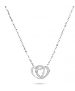 Brilio Silver Brilio Silver Decent silver heart pendant with zircons NCL83W