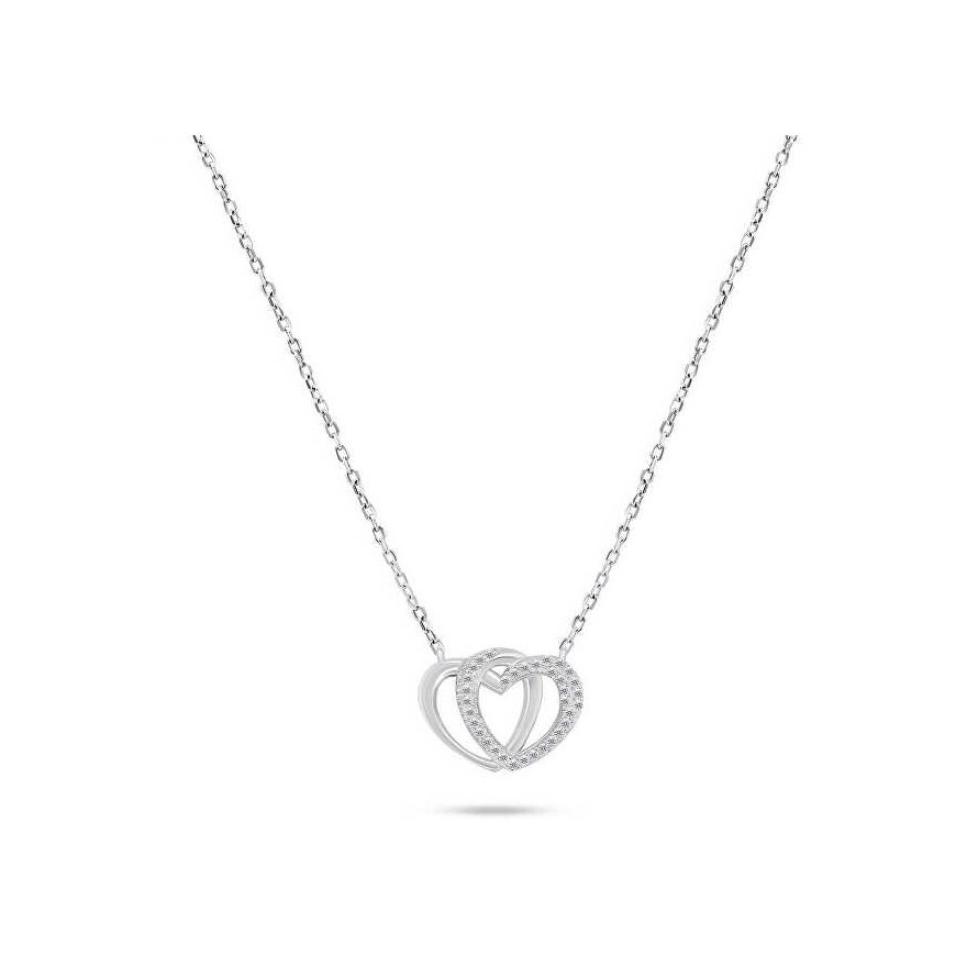 Brilio Silver Brilio Silver Decent silver heart pendant with zircons NCL83W