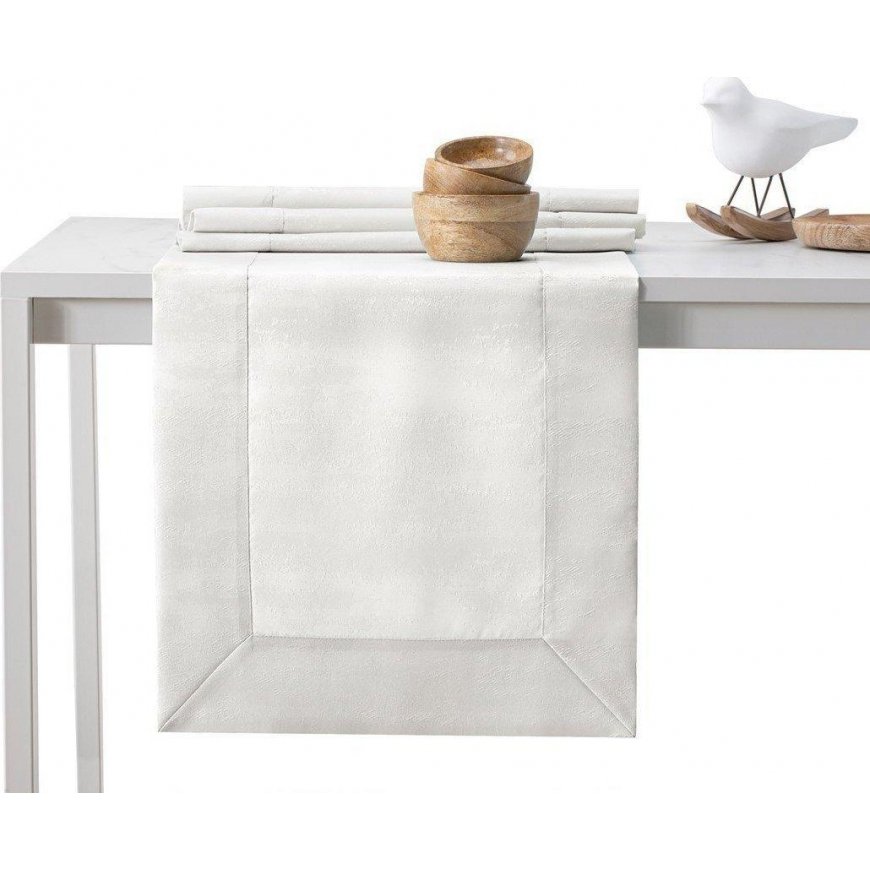 AmeliaHome Tablecloth AH VESTA BRD CREAM 30X100