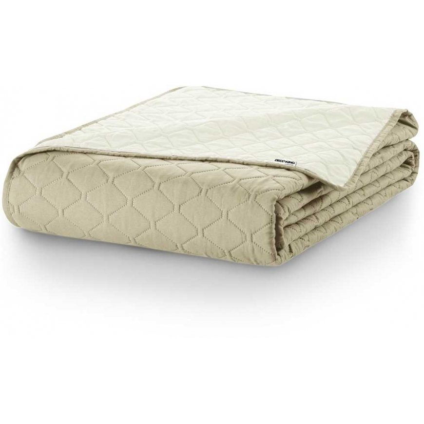 Lovatiesė DecoKing Axel, 200x220 cm, spalva: smėlio / balta – 3