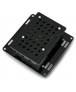 Gravlaser Case for Raspberry Pi 5 Vesa v2 for mounting on a monitor - black