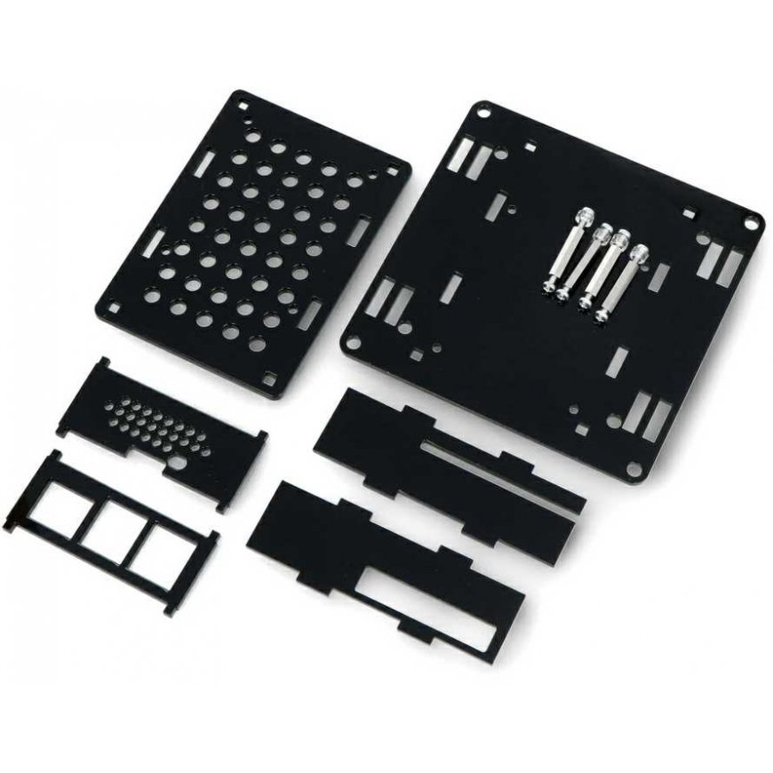 Gravlaser Case for Raspberry Pi 5 Vesa v2 for mounting on a monitor - black – 5
