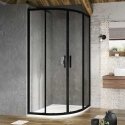 Semicircular shower enclosure Ravak Blix Slim, BLSCP4-80 black+glass Transparent Semicircular shower enclosure Ravak Blix Slim, BLSCP4-80 black+glass Transparent