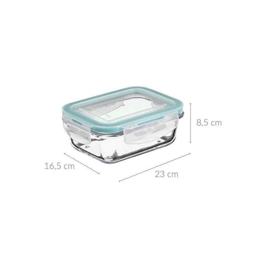 5five Simply Smart Food container, lunch box, glass with sealable lid, capacity 1.73 liters – 4