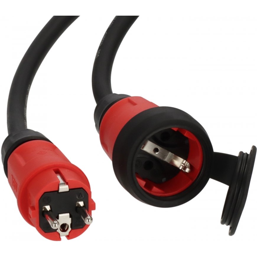 Brennenstuhl 9162100110 pikendusjuhe 10 m 1 vahelduvvoolu kontakt Hoonesisene/hooneväline Must, Puna – 2
