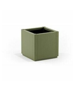 Flower box square Ethica 36x36x35cm green