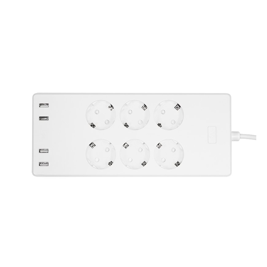 LogiLink SH0105 išmanus ilgintuvas 6 AC išvestis(ys / čių) F tipas 1,8 m 4 2400 W Balta – 3