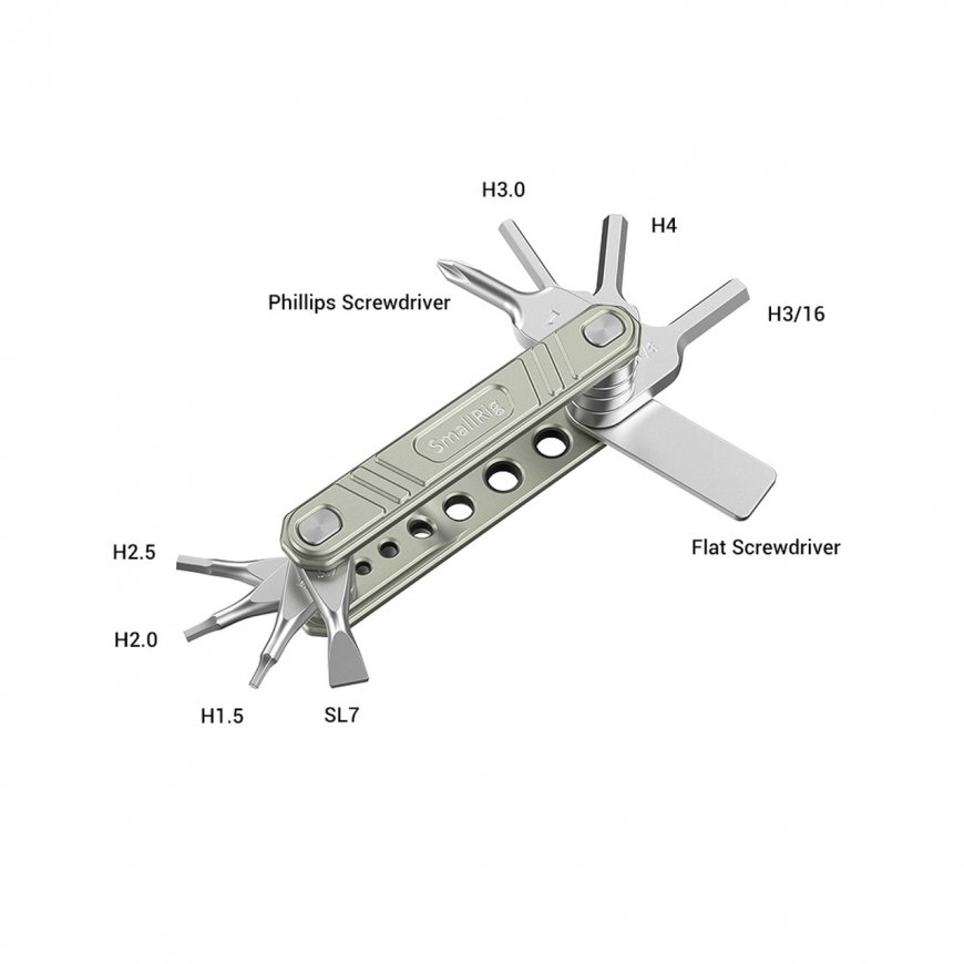 SmallRig 2713 knaibļu komplekts Kabatas formāts 9 instrumenti Sudrabs – 5
