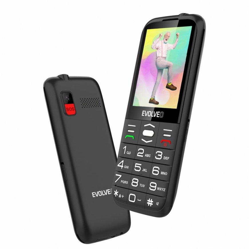 Evolveo EasyPhone 8595683203531 mobile phone 7.11 cm (2.8") 113 g Black Senior phone – 3