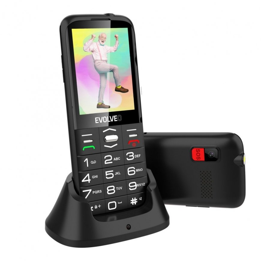 Evolveo EasyPhone 8595683203531 mobile phone 7.11 cm (2.8") 113 g Black Senior phone – 4