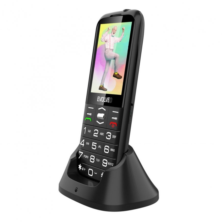 Evolveo EasyPhone 8595683203531 mobile phone 7.11 cm (2.8") 113 g Black Senior phone – 5