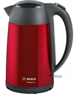 Bosch TWK3P424 elektriskās tējkanna 1,7 L 2400 W Pelēks, Sarkans