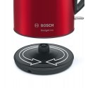 Bosch TWK3P424 vedenkeitin 1,7 L 2400 W Harmaa, Punainen