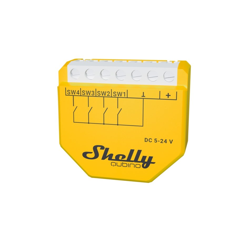 Shelly Qubino Wave i4 DC Išmanusis jungiklis Geltona – 4