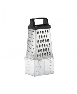 Resto Kitchenware 95412 Käsitsi kasutatav riiv ja spiraalitaja Kandiline riiv Must, Roostevaba teras