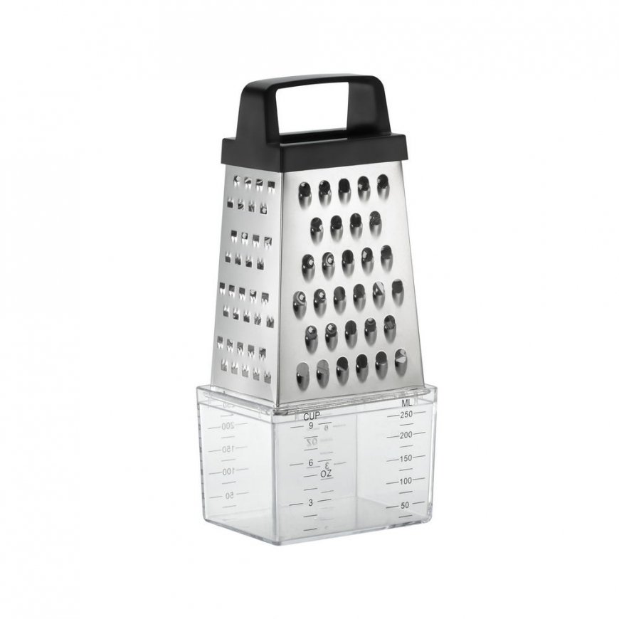 Resto Kitchenware 95412 Rankinė trintuvė arba pjaustytuvas spiralėmis Trintuvė su dėžute Juoda, Nerū