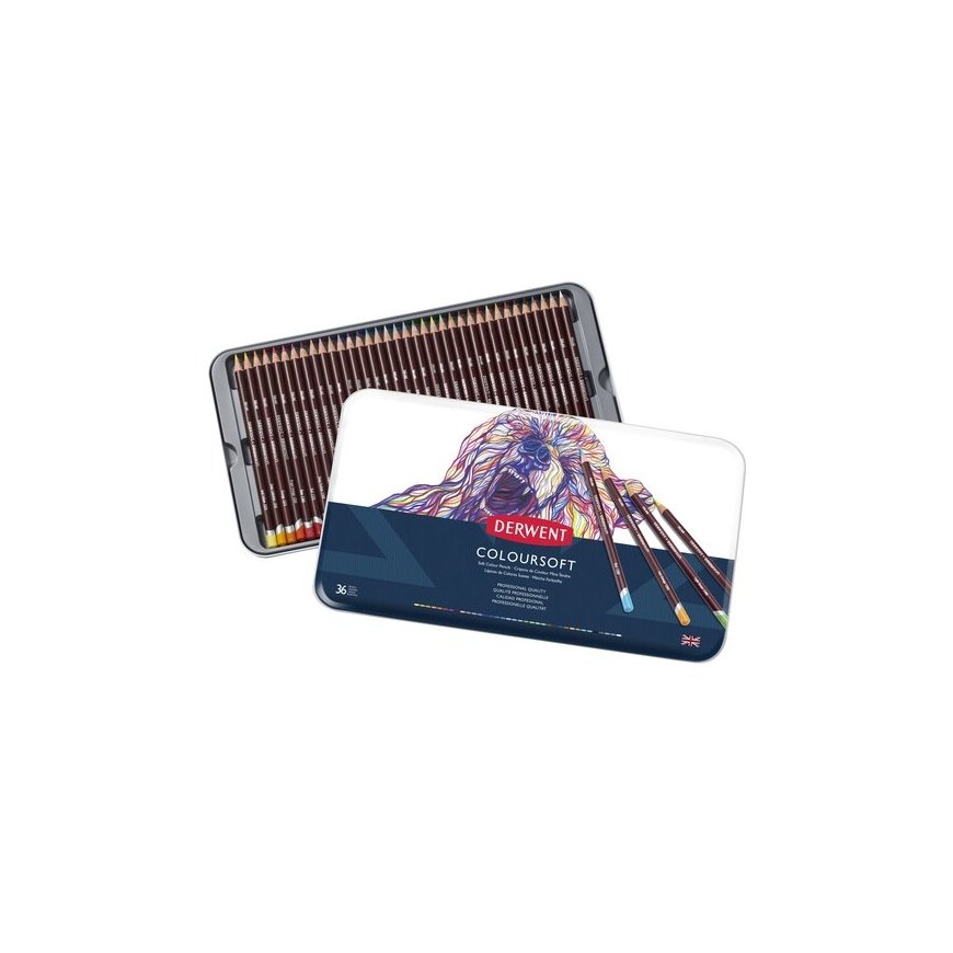 Derwent Coloursoft Daudzkrāsains 36 pcs