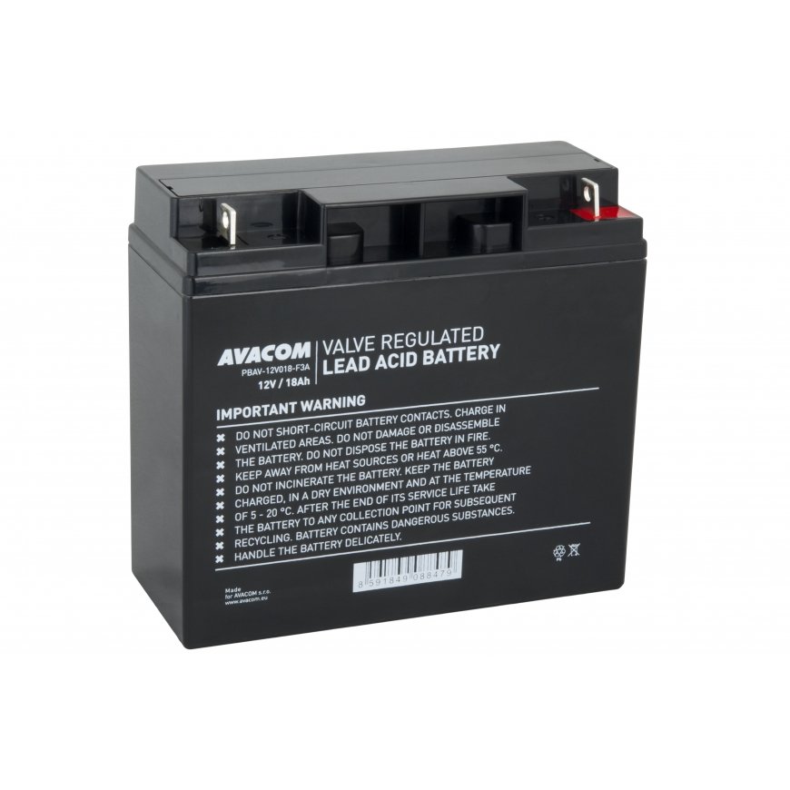AVACOM PBAV-12V018-F3A UPS akumuliatorius Rūgštinis akumuliatorius (VRLA) 12 V 18 Ah