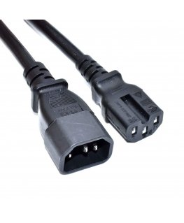 Akyga AK-UP-05 power cable Black 1 m IEC C14 C15 coupler