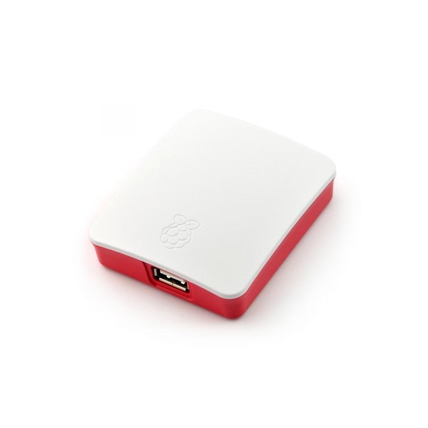 Raspberry Pi 3A virallinen laatikko - punainen ja valkoinen