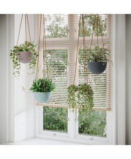 AmeliaHome Flower Pot AH LOKAI Musta 15.4X10