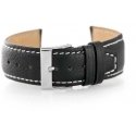 Pacific W26 leather watch strap - PREMIUM - black/white - 22mm Pacific W26 leather watch strap - PREMIUM - black/white - 22mm