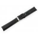 Pacific W26 leather watch strap - PREMIUM - black/white - 22mm Pacific W26 leather watch strap - PREMIUM - black/white - 22mm