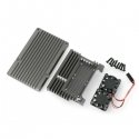 Oem Raspberry Pi 4B aluminum radiator with two fans - box gray Oem Raspberry Pi 4B aluminum radiator with two fans - box gray