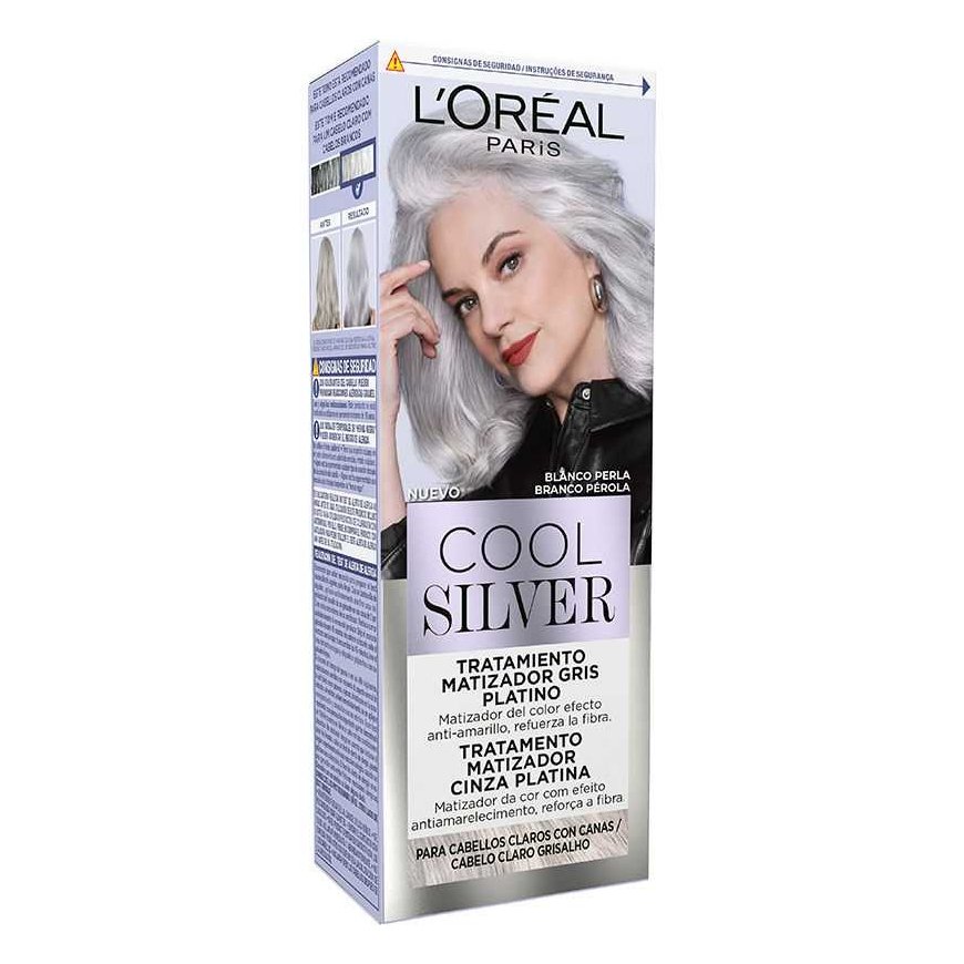 L'Oreal COOL Silver platinum grey toning treatment Pearl White 1 u
