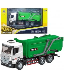 Garbage Truck Metal Huina Žalias 1:50