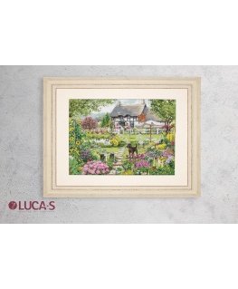 luca S Cross stitch kit Cottage Garden 46x32 cm SB2412