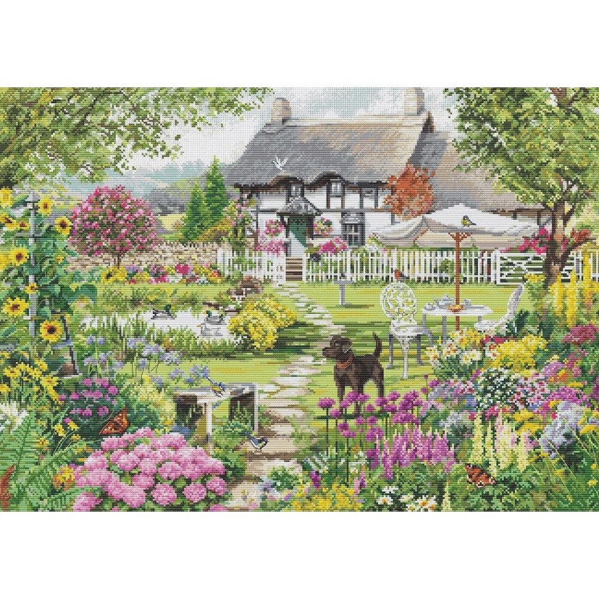 luca S Kryželių siuvinėjimo rinkinys Cottage Garden 46x32 cm SB2412 – 2