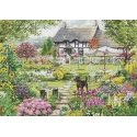 luca S Kryželių siuvinėjimo rinkinys Cottage Garden 46x32 cm SB2412 luca S Kryželių siuvinėjimo rinkinys Cottage Garden 46x32 cm SB2412